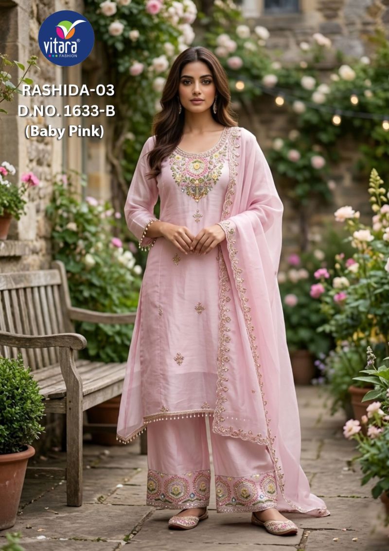 Rasida Vol 3 By Vitara Simar Kurtis Set Size Combo 